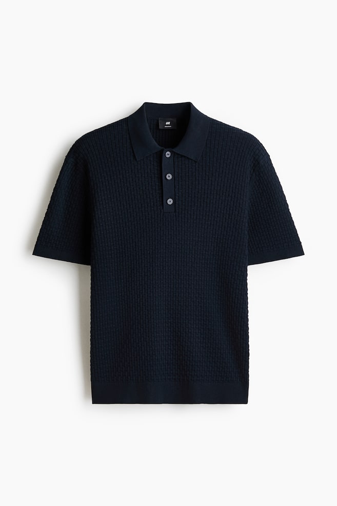 Polo in maglia di cotone Regular Fit - Blu navy/Crema/Verde kaki scuro - 1