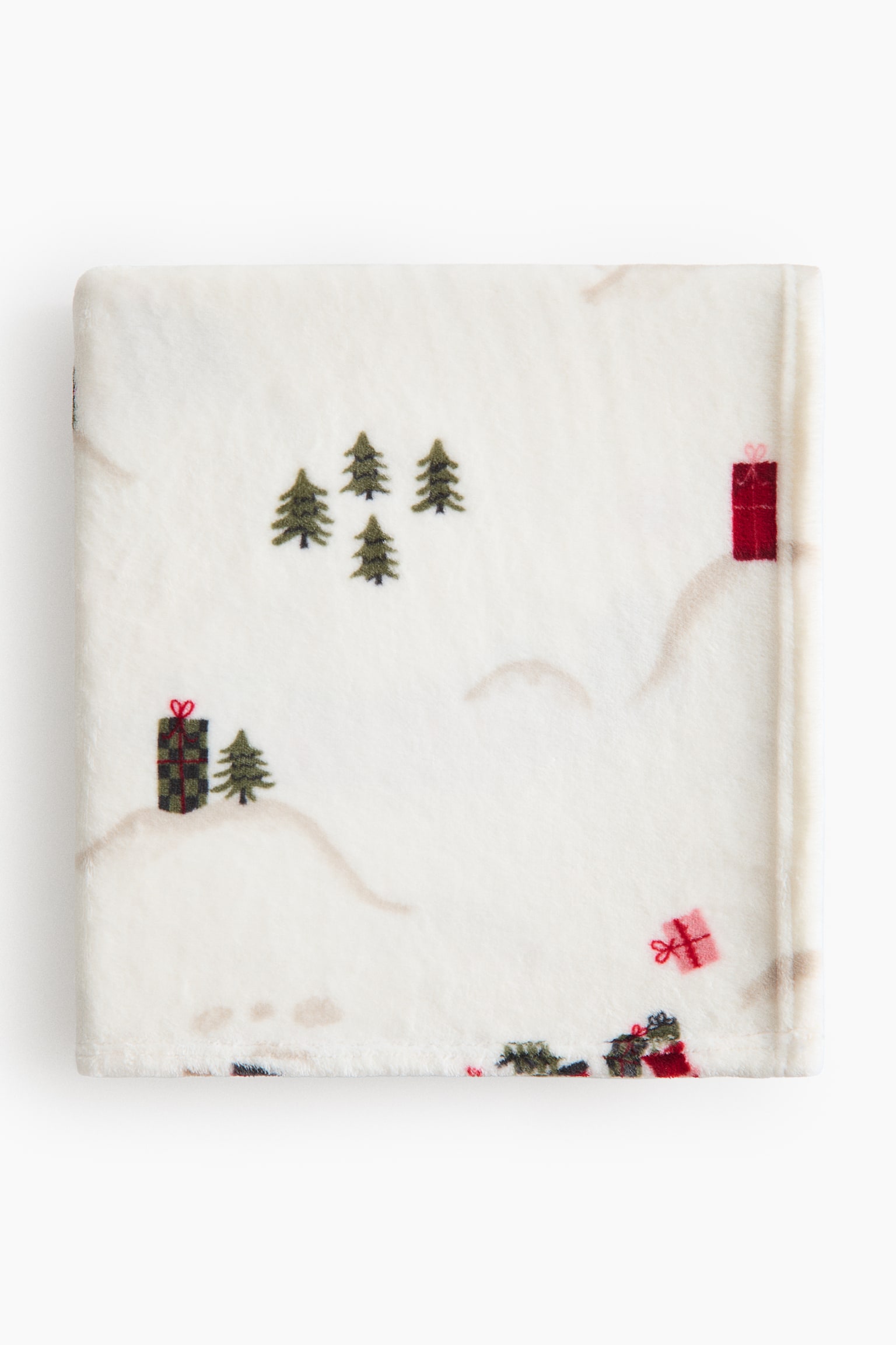 Patterned fleece blanket - Cream/Patterned/Dark red/Le Petit Campus/Beige/Croissants/Cream/Spiders/Light beige/Dinosaurs/Pale blue/Dachshund/Black/Ghosts/Red/Christmas/Light beige/Unicorns/White/Rainbow/Light green/Vehicles/Black/Ghosts/Dark green/Le Petit Campus/Light pink/Cherries - 1