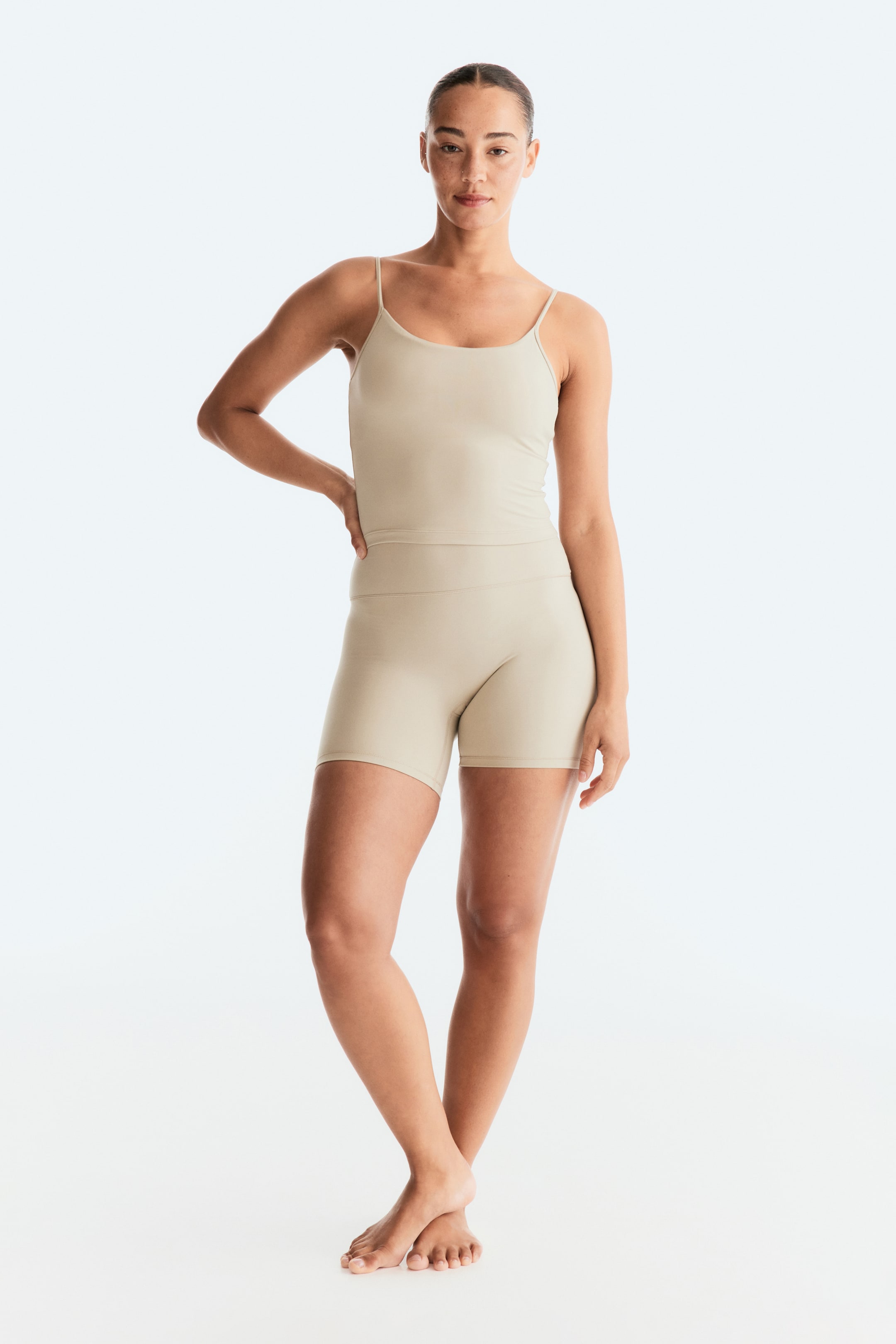 View larger image: Sports cycling shorts with SoftMove™ - Sage green - Ladies | H&M 1