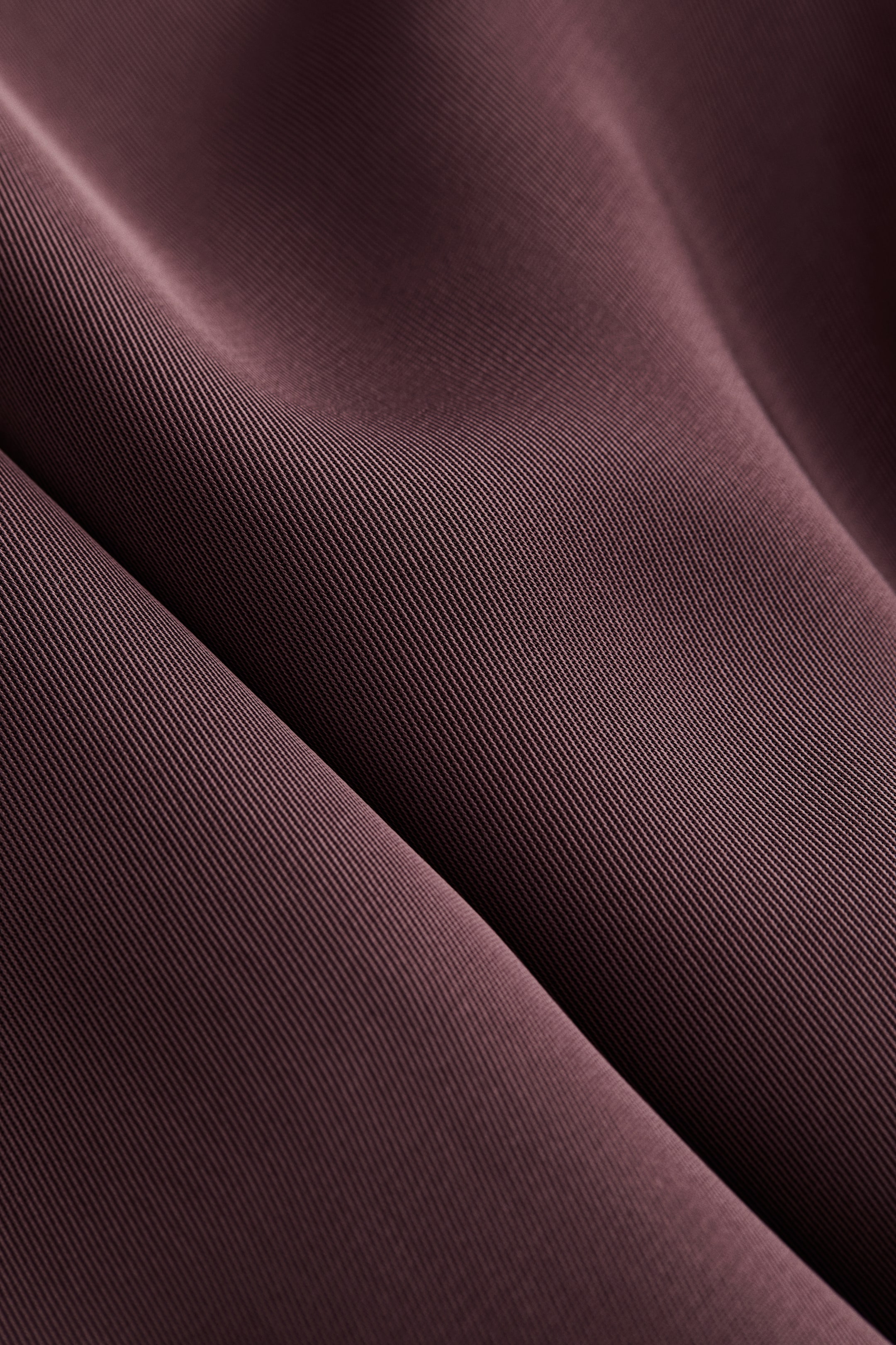 Draped-Panel Twill Dress