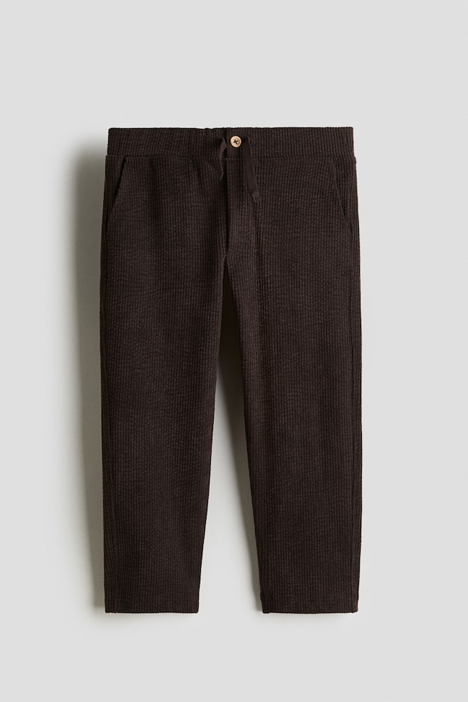 Rib Velour Pants - Dark brown/Navy blue/Dark green - 1