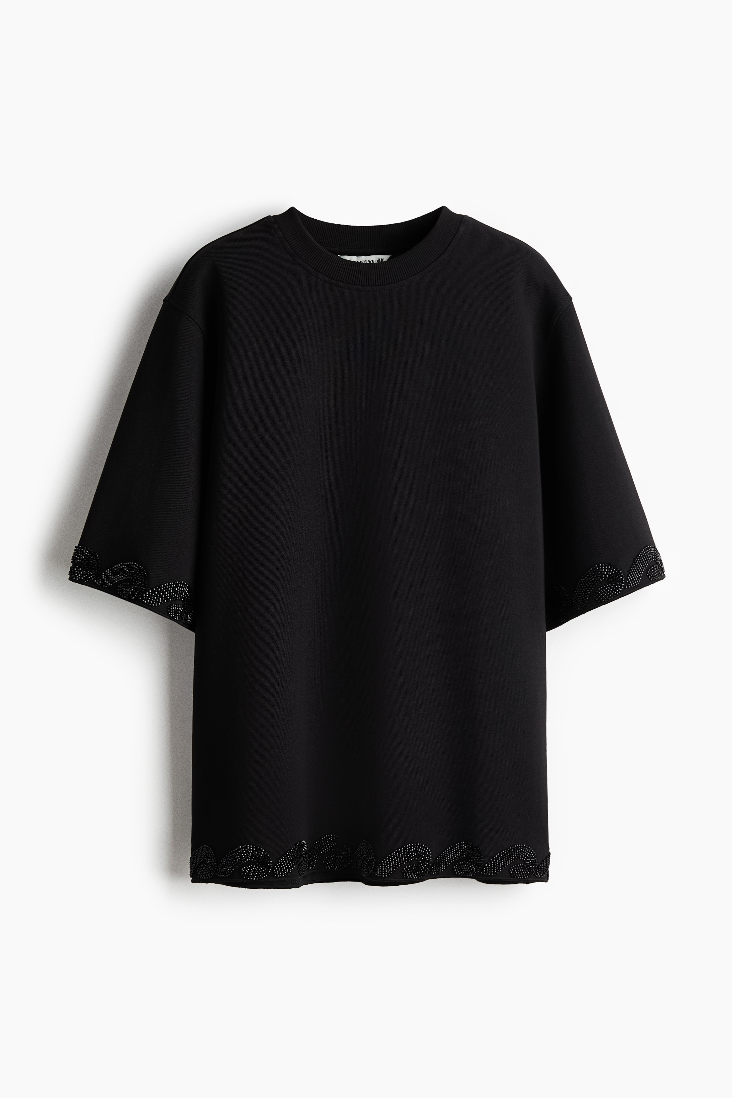 Oversized Tee - Black/Black/Winged horse/White