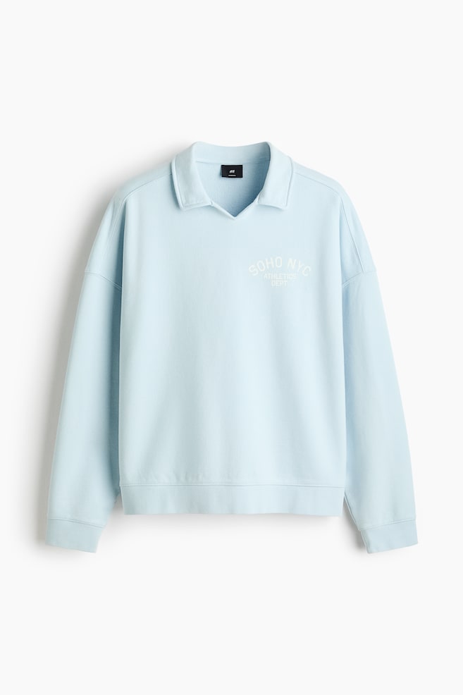 Oversized Rugby Sweatshirt - Light blue/Soho NYC/Washed black/Soho NYC - 1
