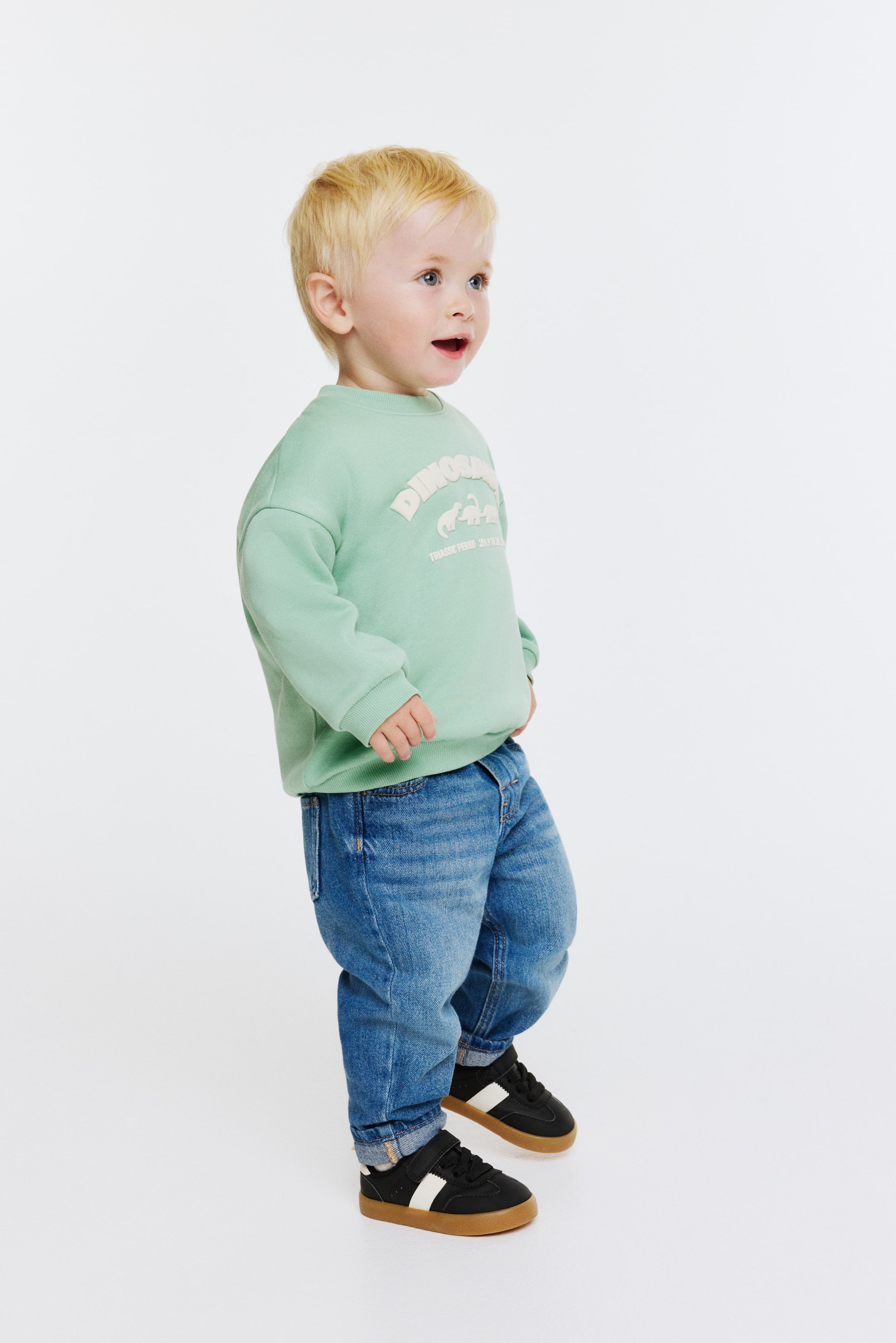 Visualizza immagine più grande: Felpa con stampa - Verde chiaro/dinosauro - BAMBINO | H&M IT 2