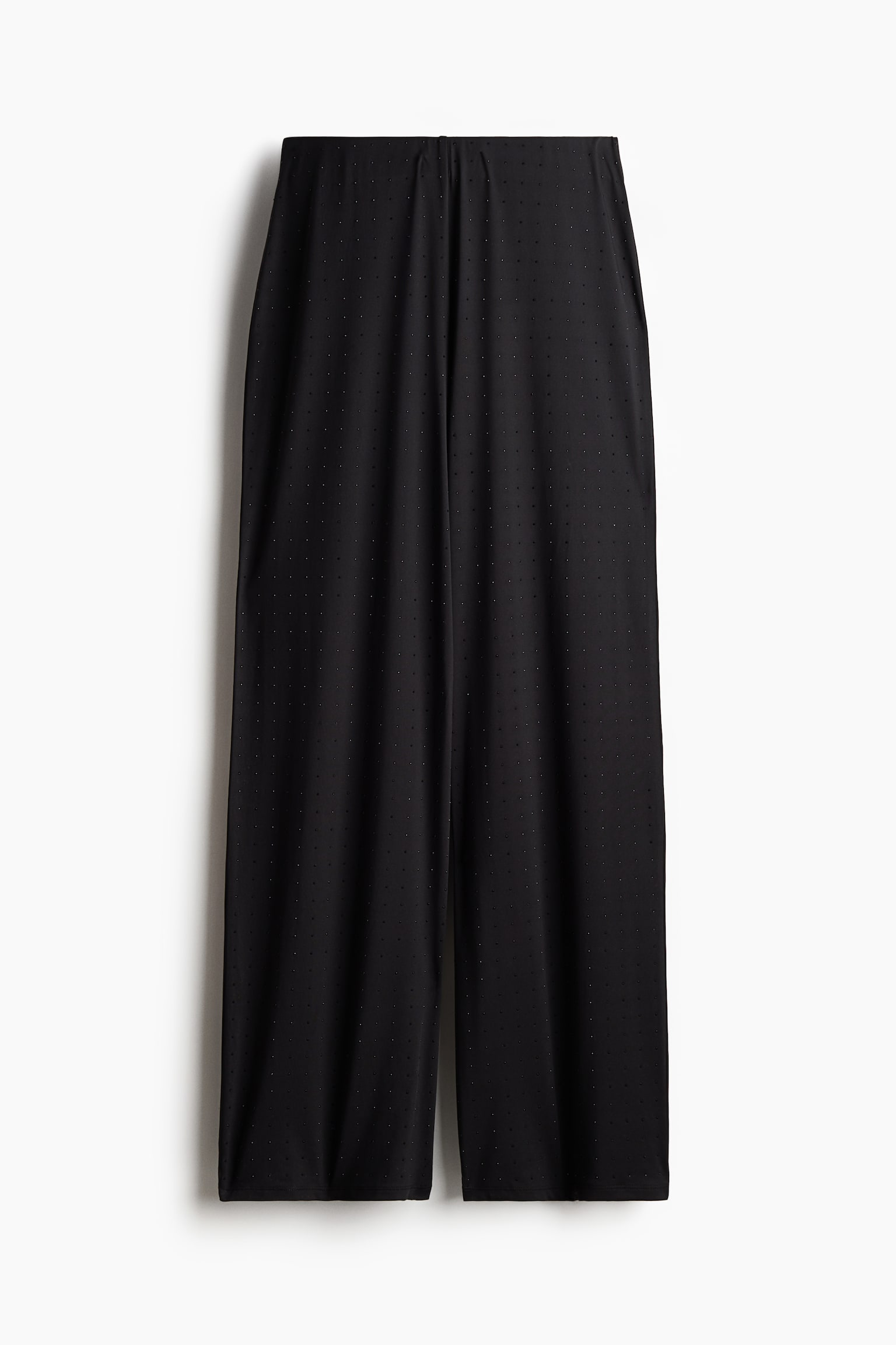 Straight jersey trousers - Black/Rhinestones/Black/Glittery/Dark grey/Glittery/Black - 2