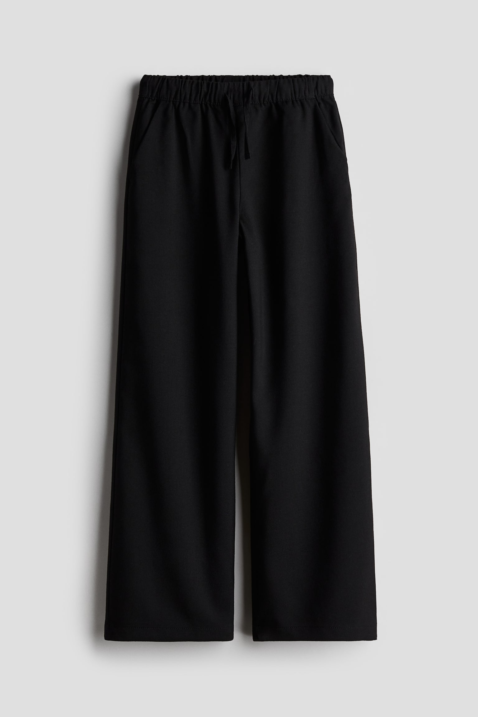 Wide Twill Pants - Black - 1