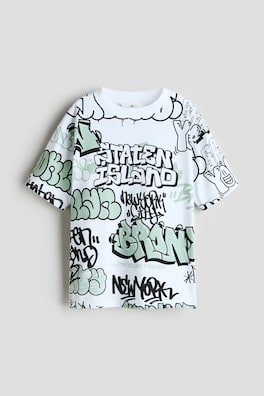 T-shirt med lös passform och tryck