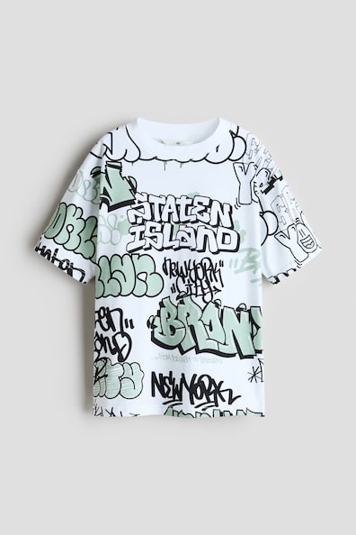 ルーズフィット プリントTシャツ