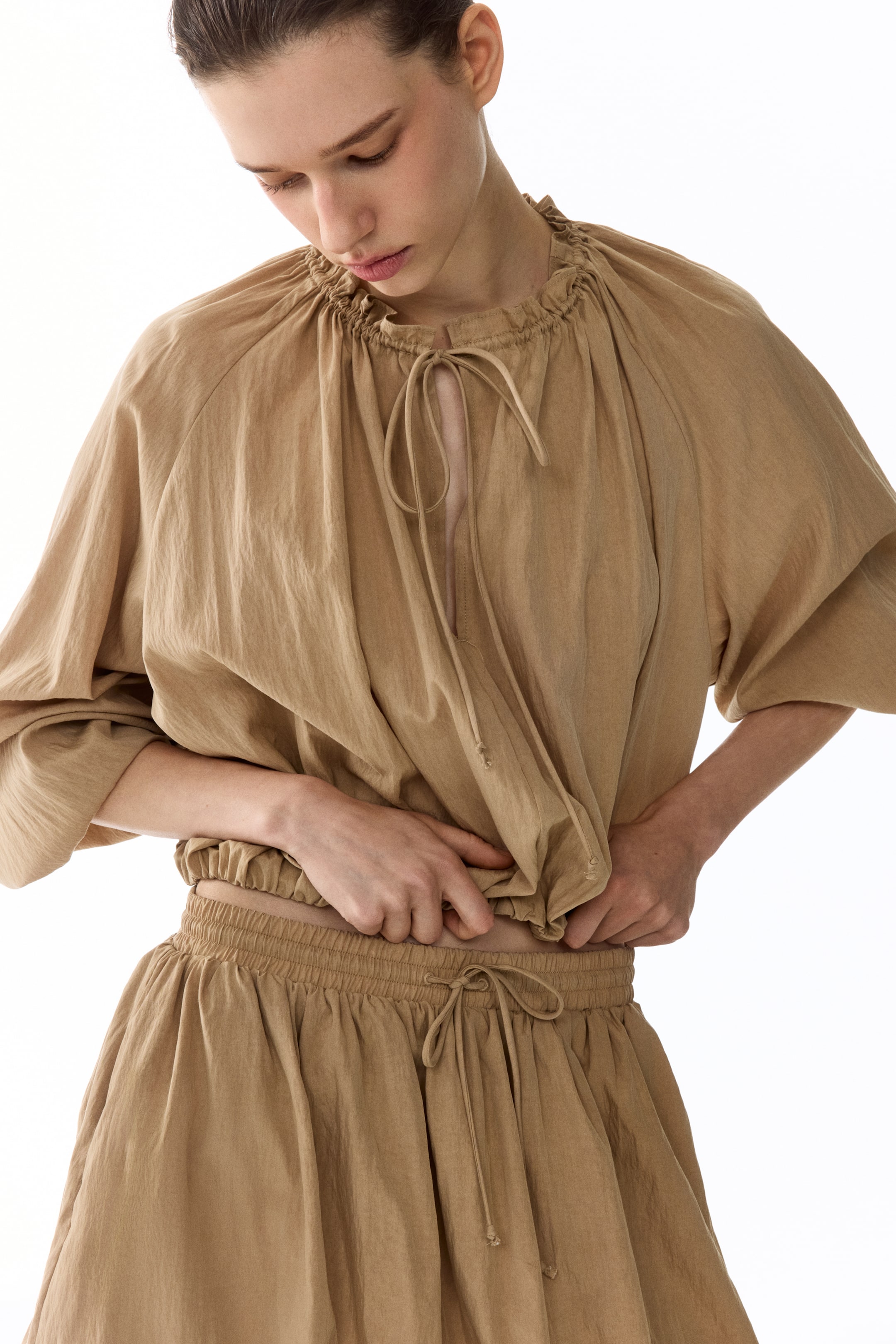 Bubble-Hem Skirt