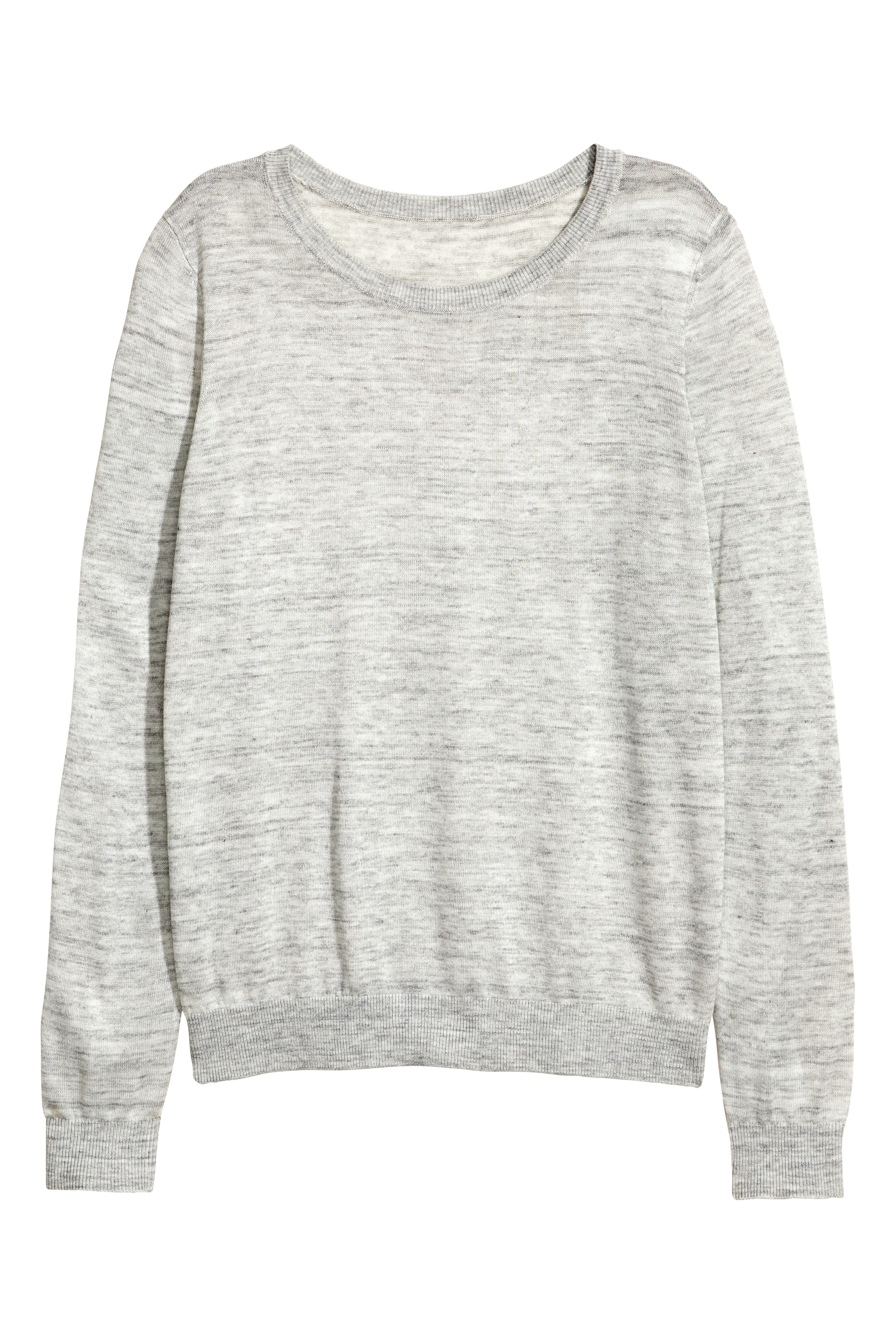 View larger image: Fine-knit jumper - Light grey marl - Ladies | H&M GB 1