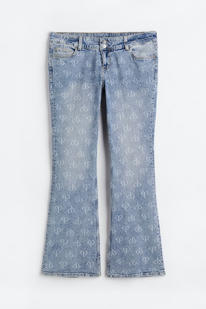 H&M+ Flared Low Jeans - Blu denim chiaro/Blackpink/Grigio scuro/Blackpink - 1