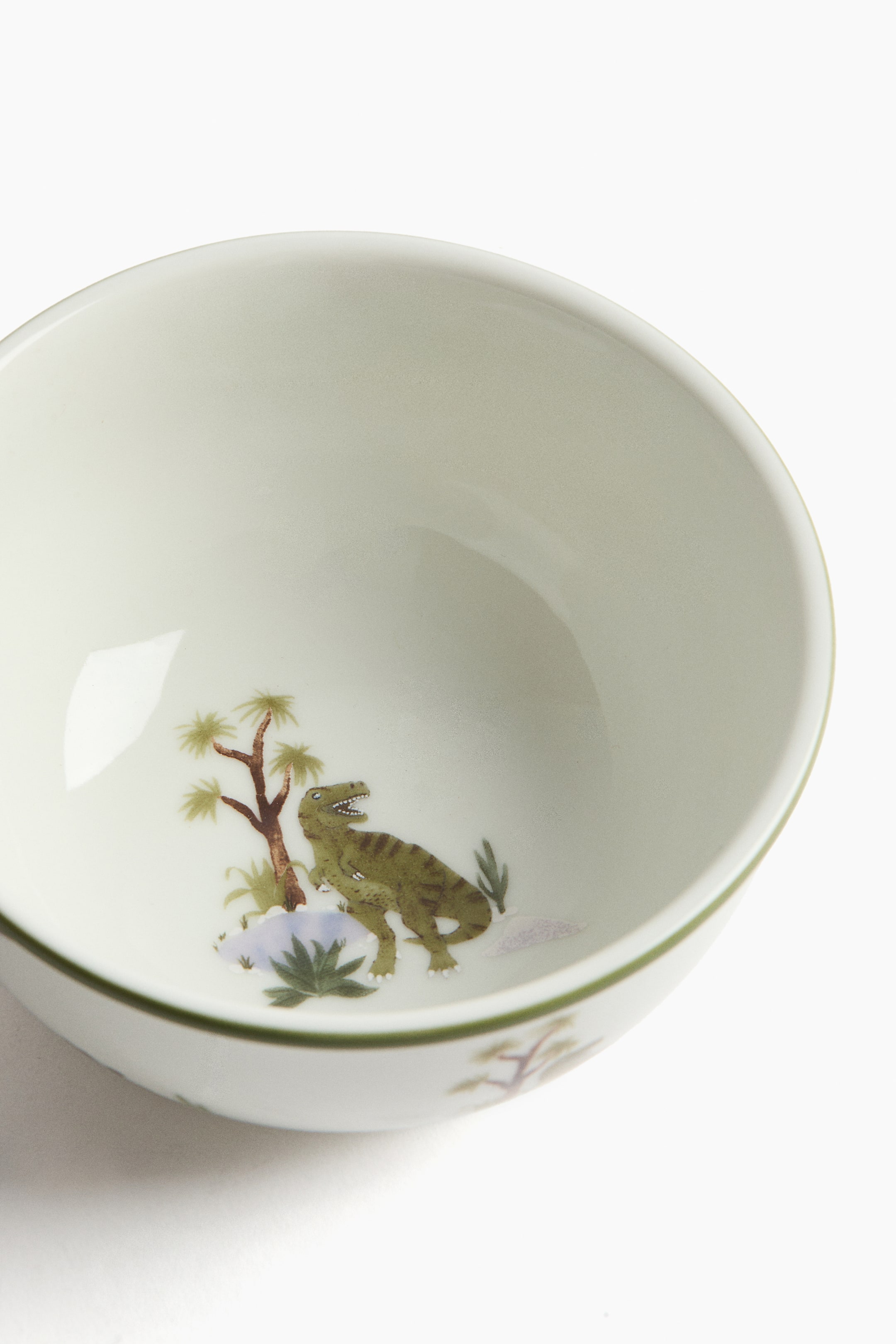 Zobrazit větší obrázek: Dětská porcelánová miska - Bílá/dinosauři - HOME | H&M CZ 5
