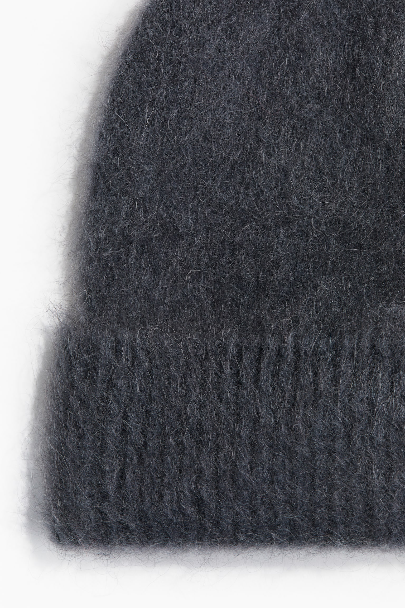 Mohair-blend beanie - Dark grey - 2