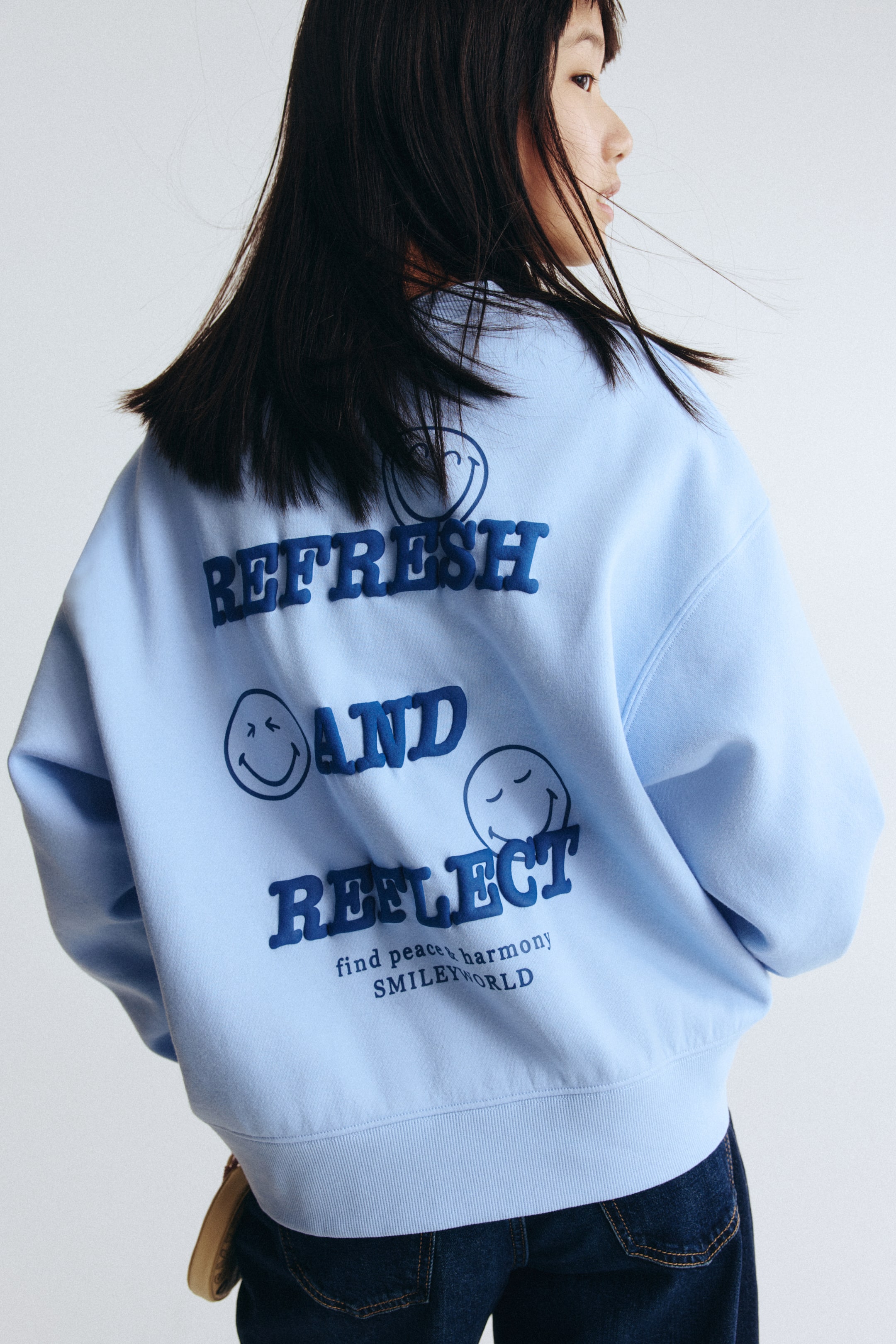 Ampliar la imagen: Sudadera con diseño - Azul claro/SmileyWorld® - Kids | H&M MX 4