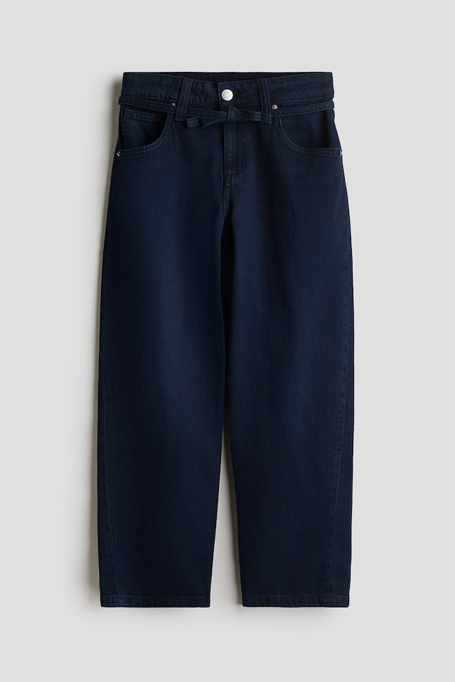 Jean ample taille basse - Bleu denim foncé - 1