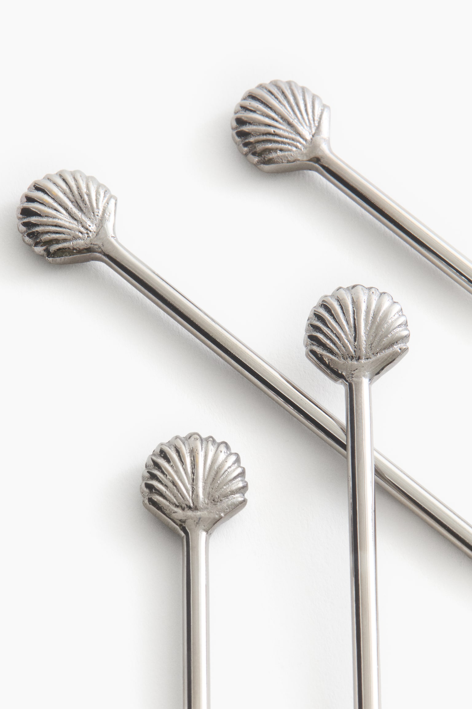 Pack de 4 palillos de cóctel con diseño de concha - 3