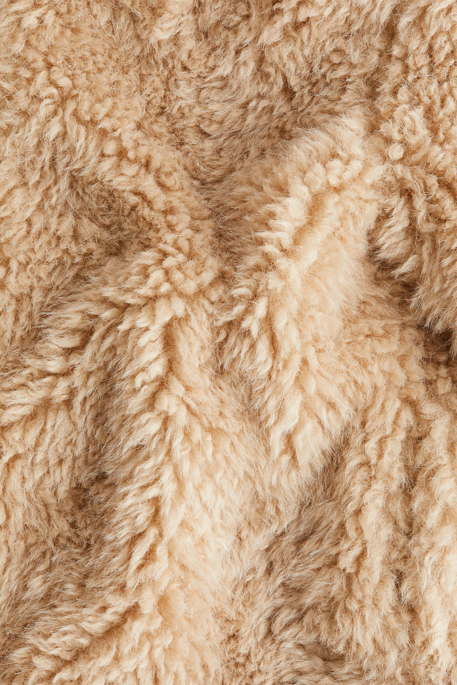 Teddy bunda - Béžová/Tmavohnedá - 6