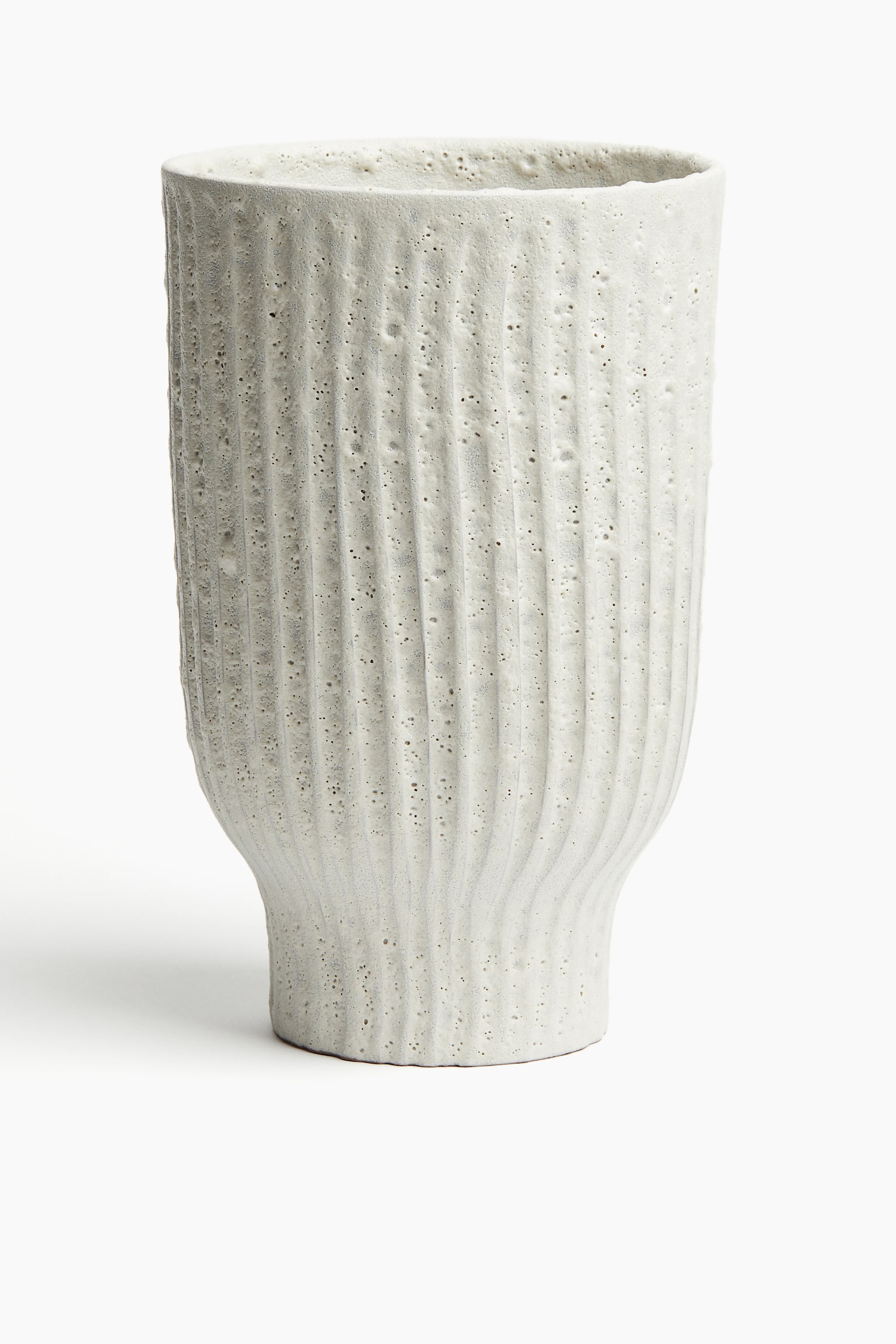 Tall terracotta vase - White - 1