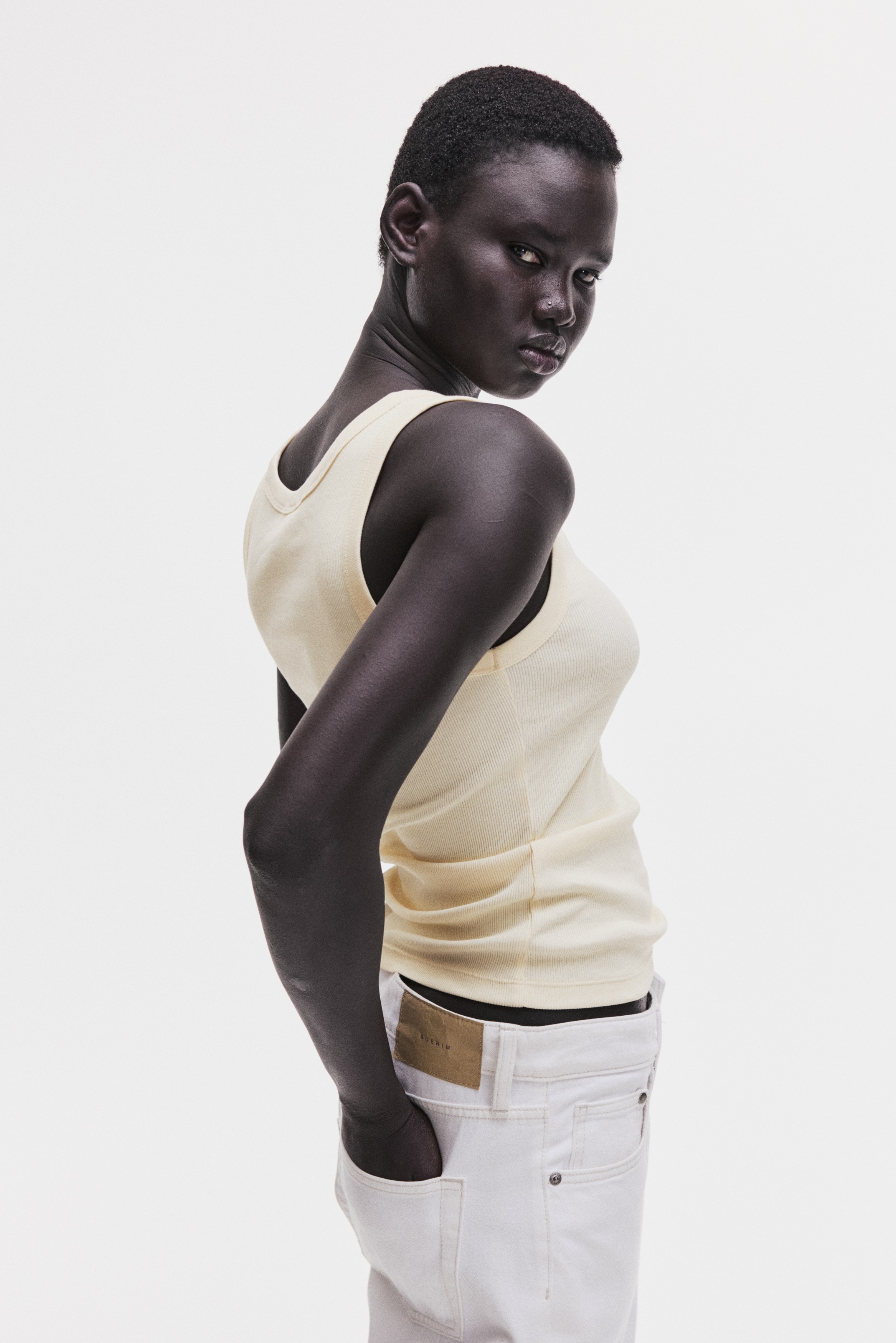 Ribbed vest top