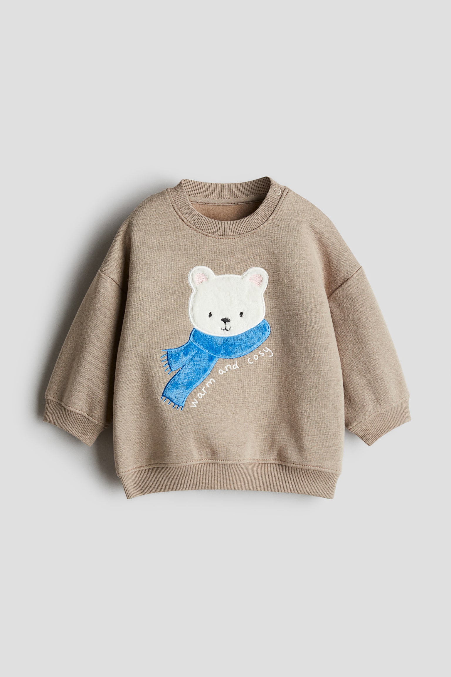 Motif-detail sweatshirt - Beige/Bear/Dark grey/Dinosaur/Dark grey/Dinosaurs/Navy blue/Cute Club/Light grey/NYC - 1