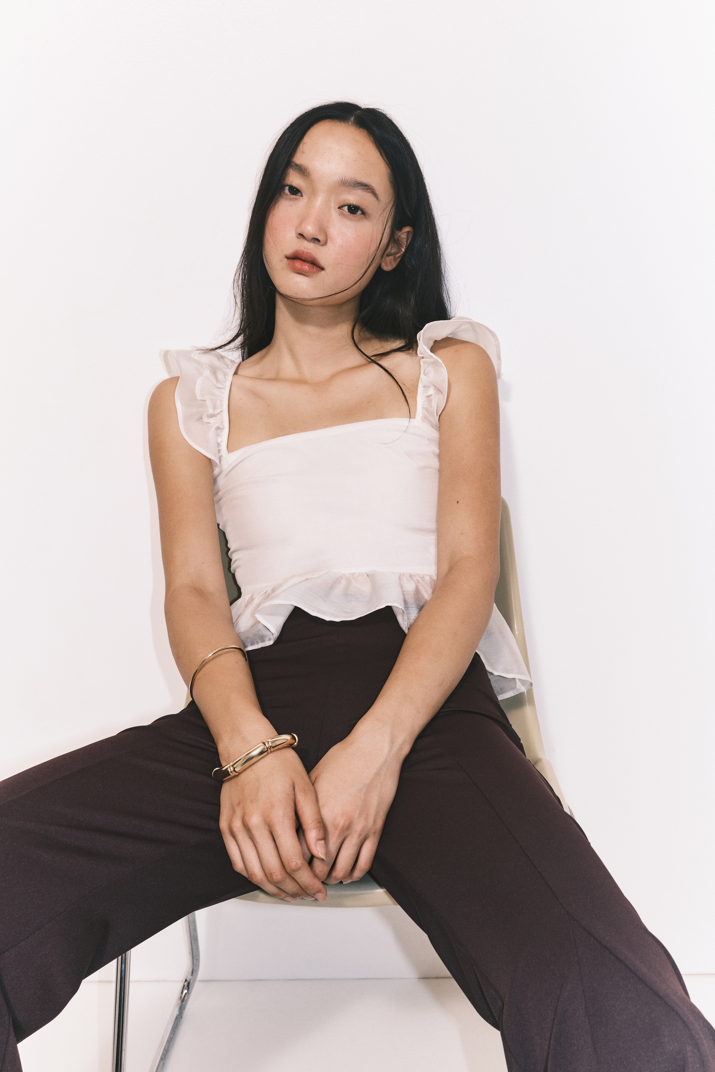 Tie-detail peplum Top