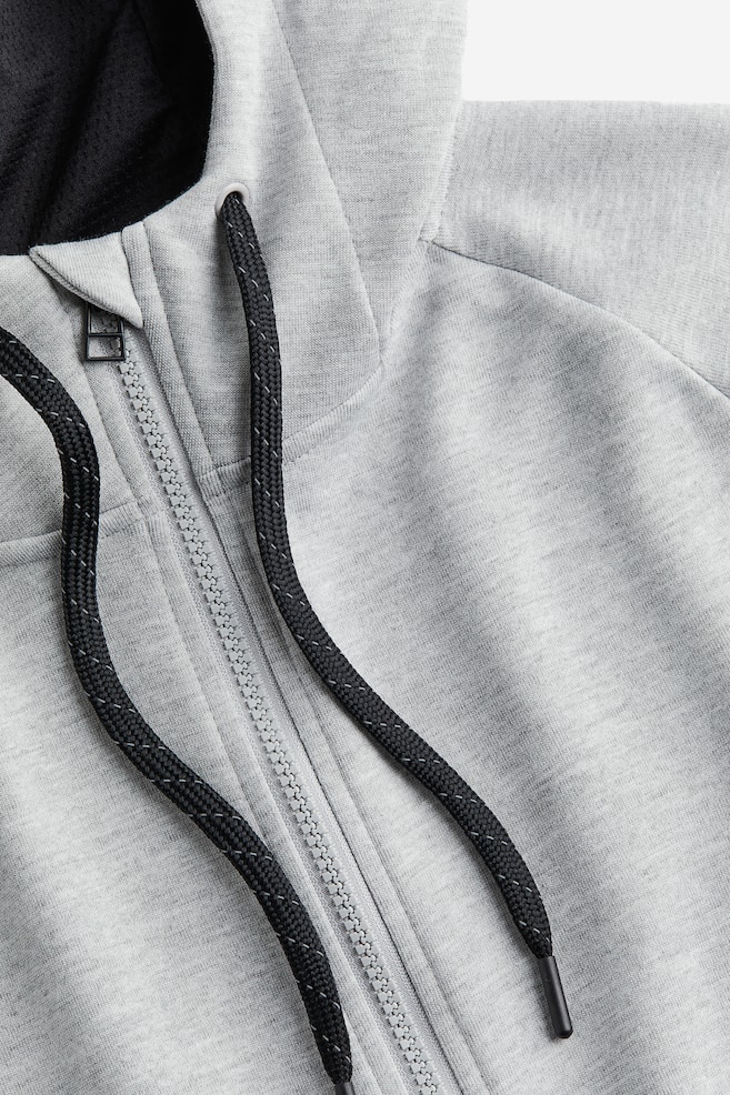 DryMove™ Zip-through sports hoodie - Light grey marl/Black/Dark red/Block-coloured/Dark grey/Block-coloured/dc - 5