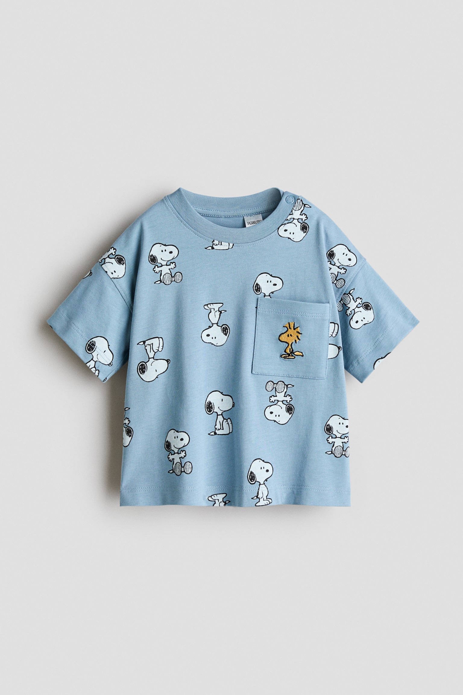 T-shirt con motivo - Azzurro/Snoopy/Grigio chiaro/Topolino
