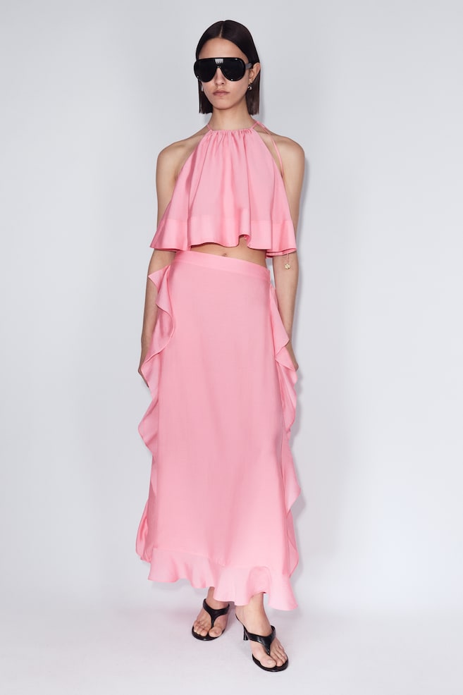Jupe volantée-Rose - 4