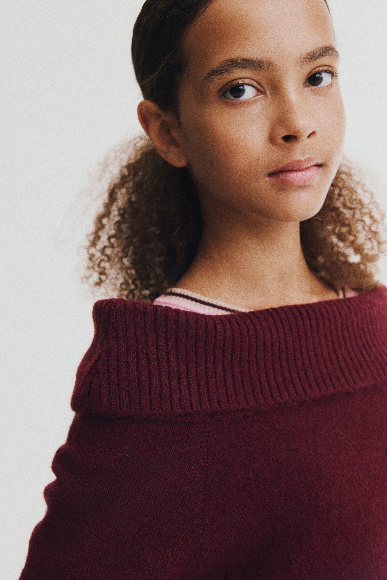 Свитер H&M Off-the-Shoulder, цвет: Тёмный красный — фото 4