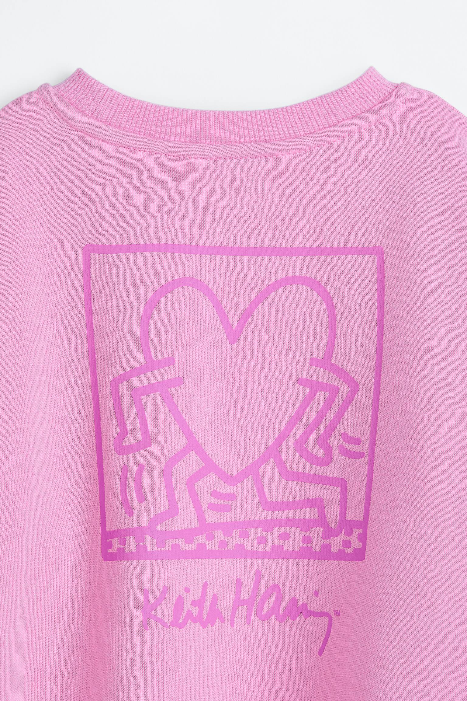 Print Sweater Dress - Pink/Keith Haring - 2