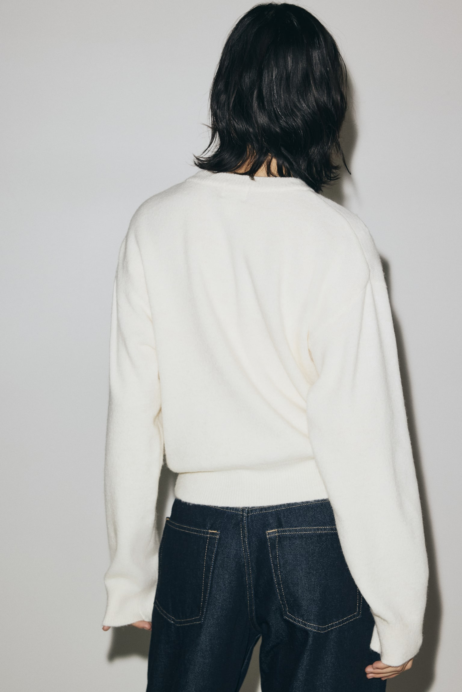 Suéter con diseño de lentejuelas - Blanco/Moño - 3