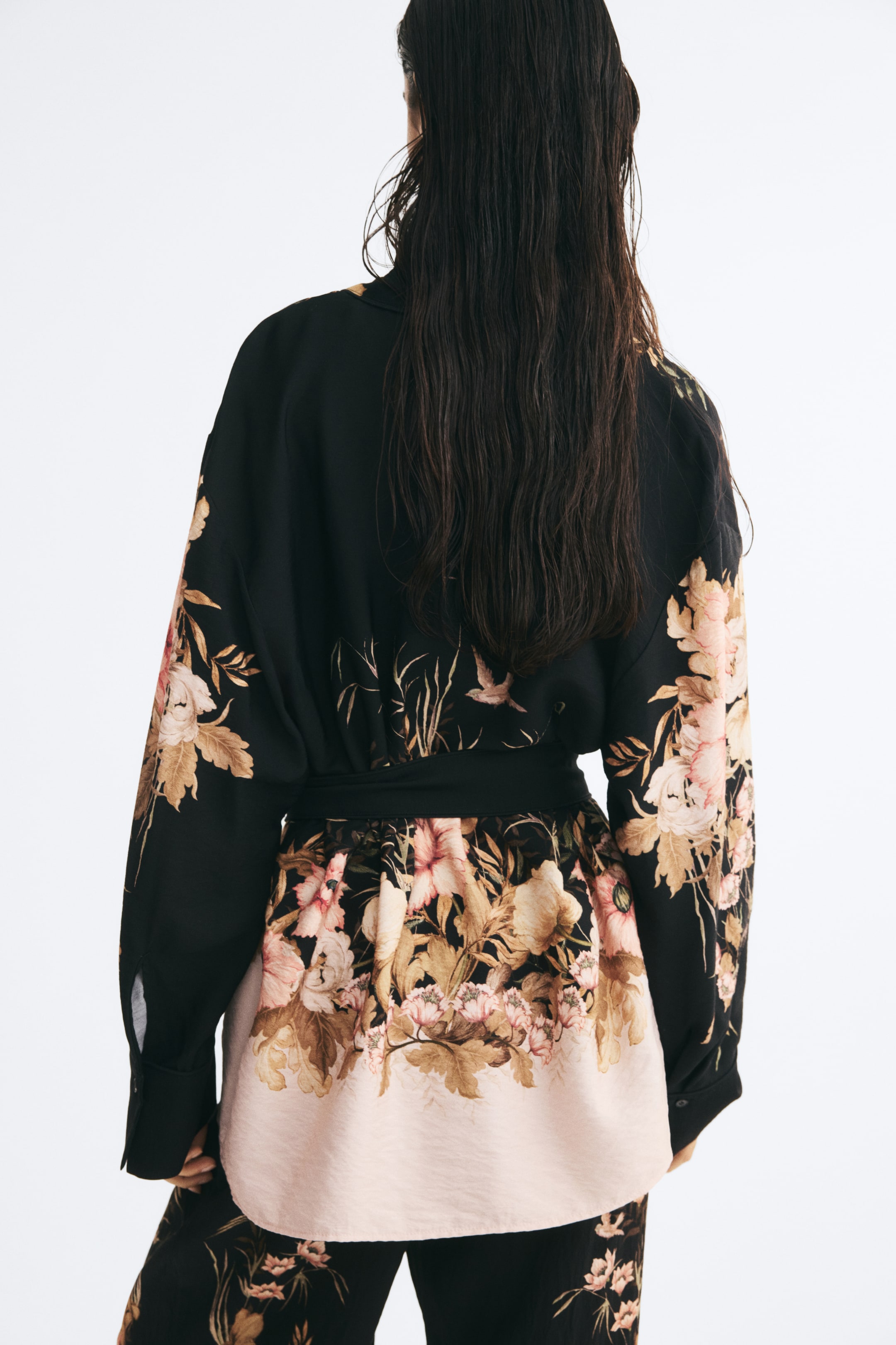 Viscose-Blend Tie-Belt Jacket