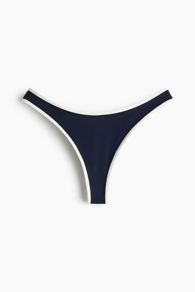 Brazilian bikini bottoms - Navy blue/White/Dark purple/White/Floral/Green/White/Black patterned/Light pink/Patterned/Dark brown - 1