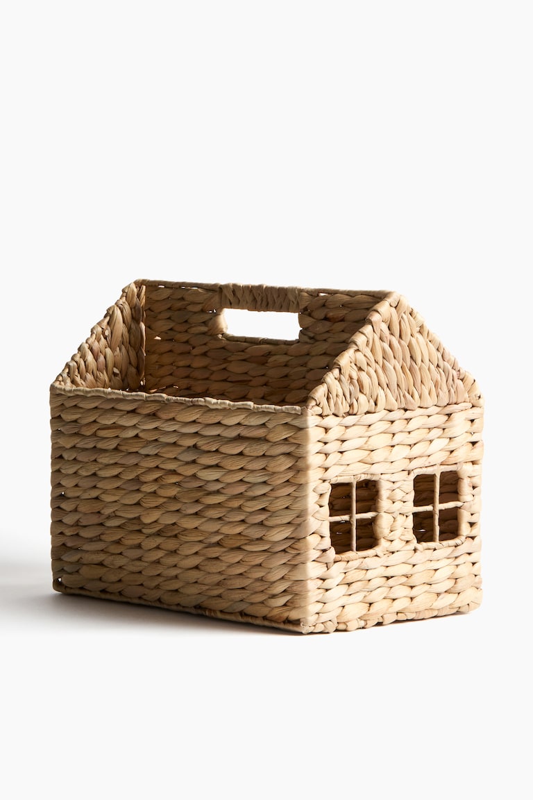 Panier de rangement tressé pour livres