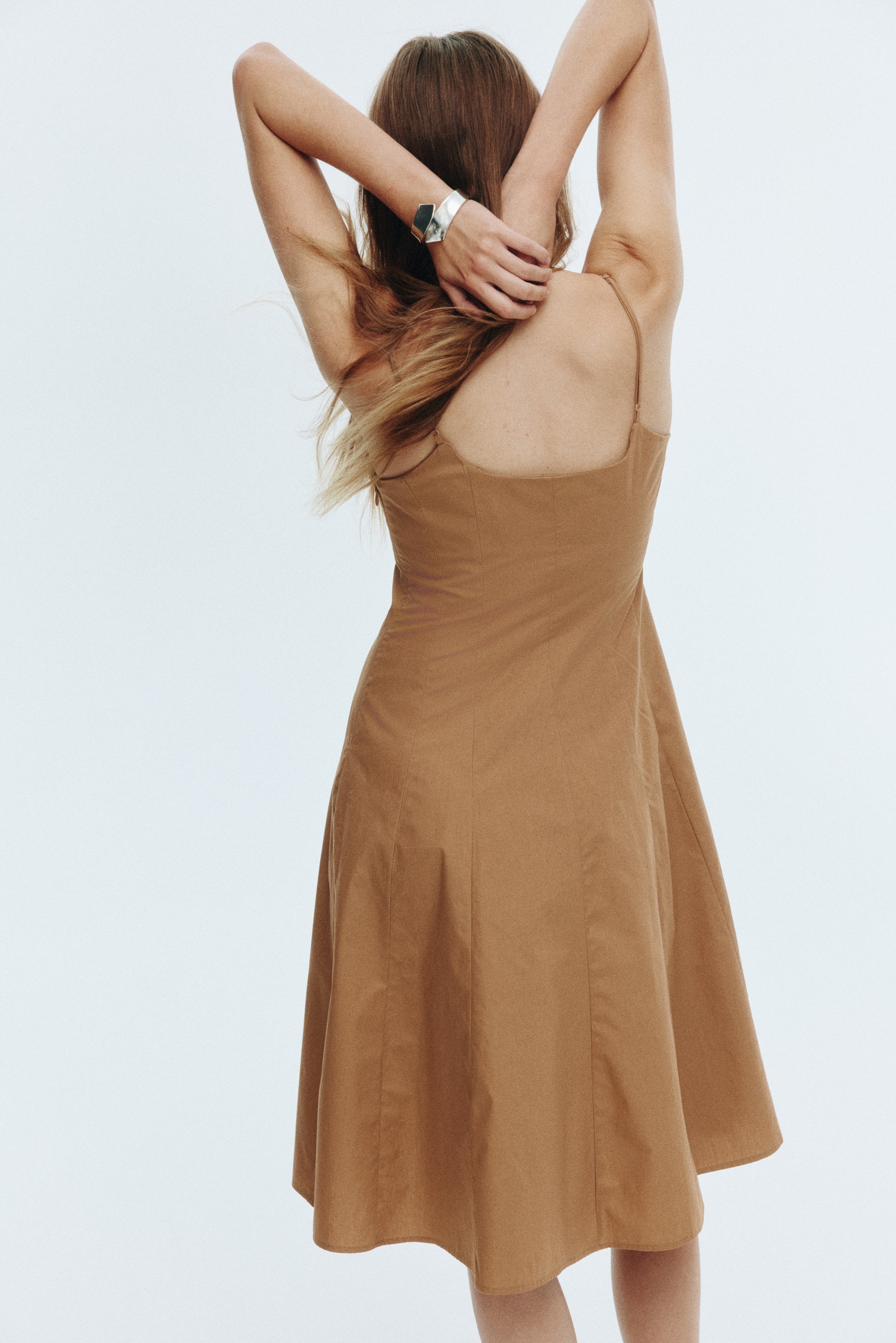 Poplin strappy dress