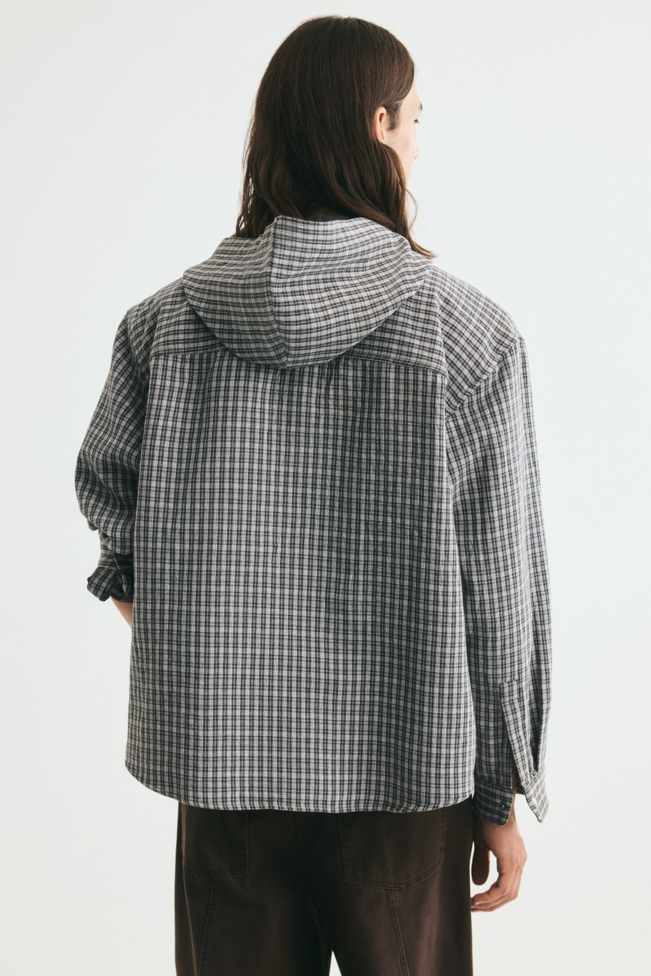 Мужские топы H&M Hooded Cotton Overshirt — фото 4
