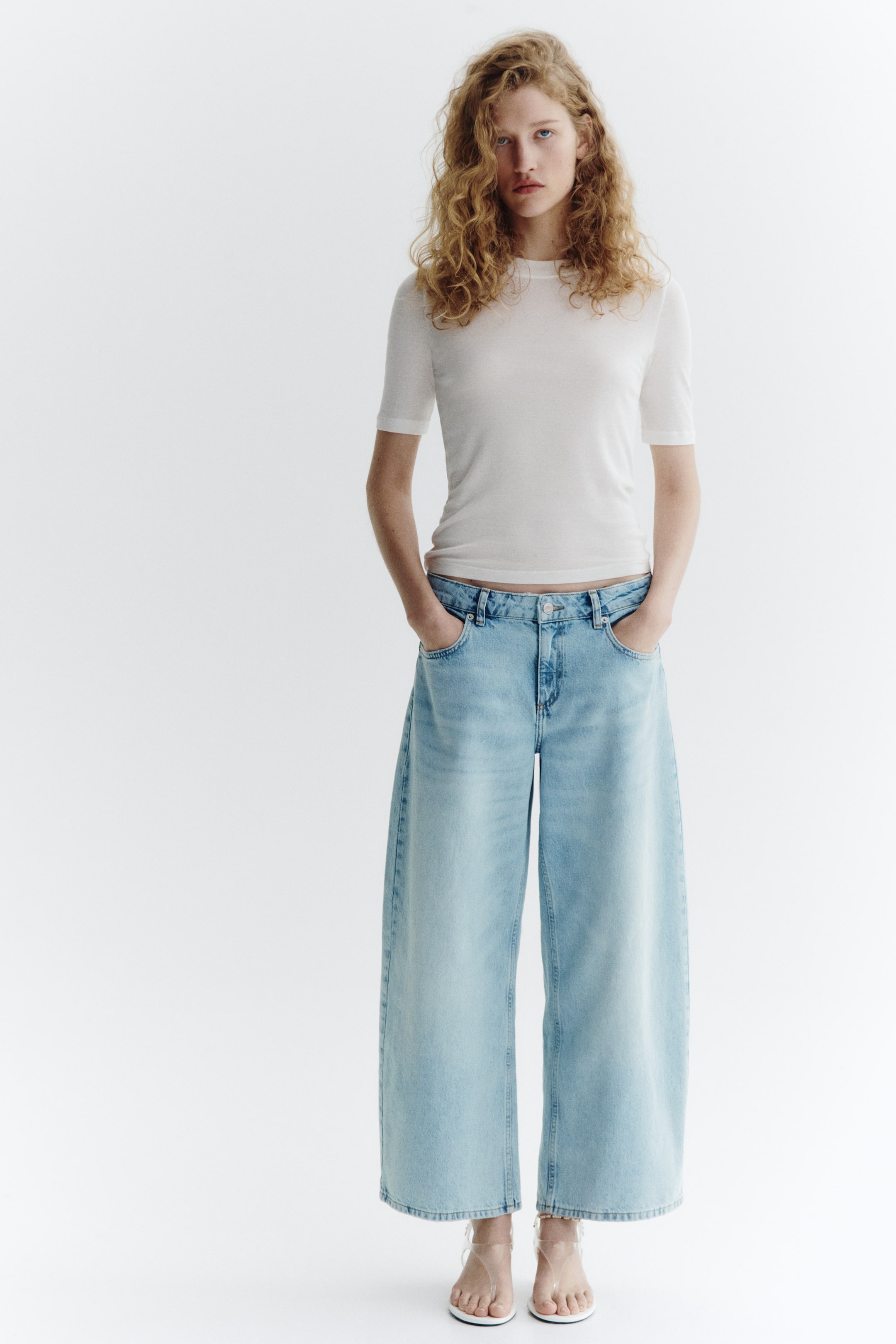 Regular-Waist Wide-Leg Ankle Jeans
