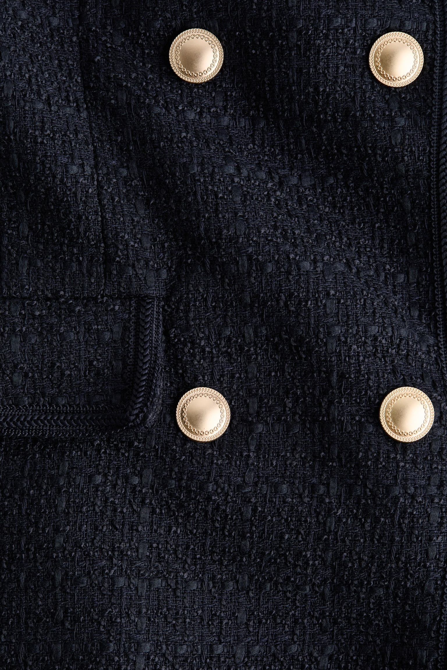 Женское платье H&M Bouclé-Weave Jacket, цвет: Тёмно-синий — фото 6