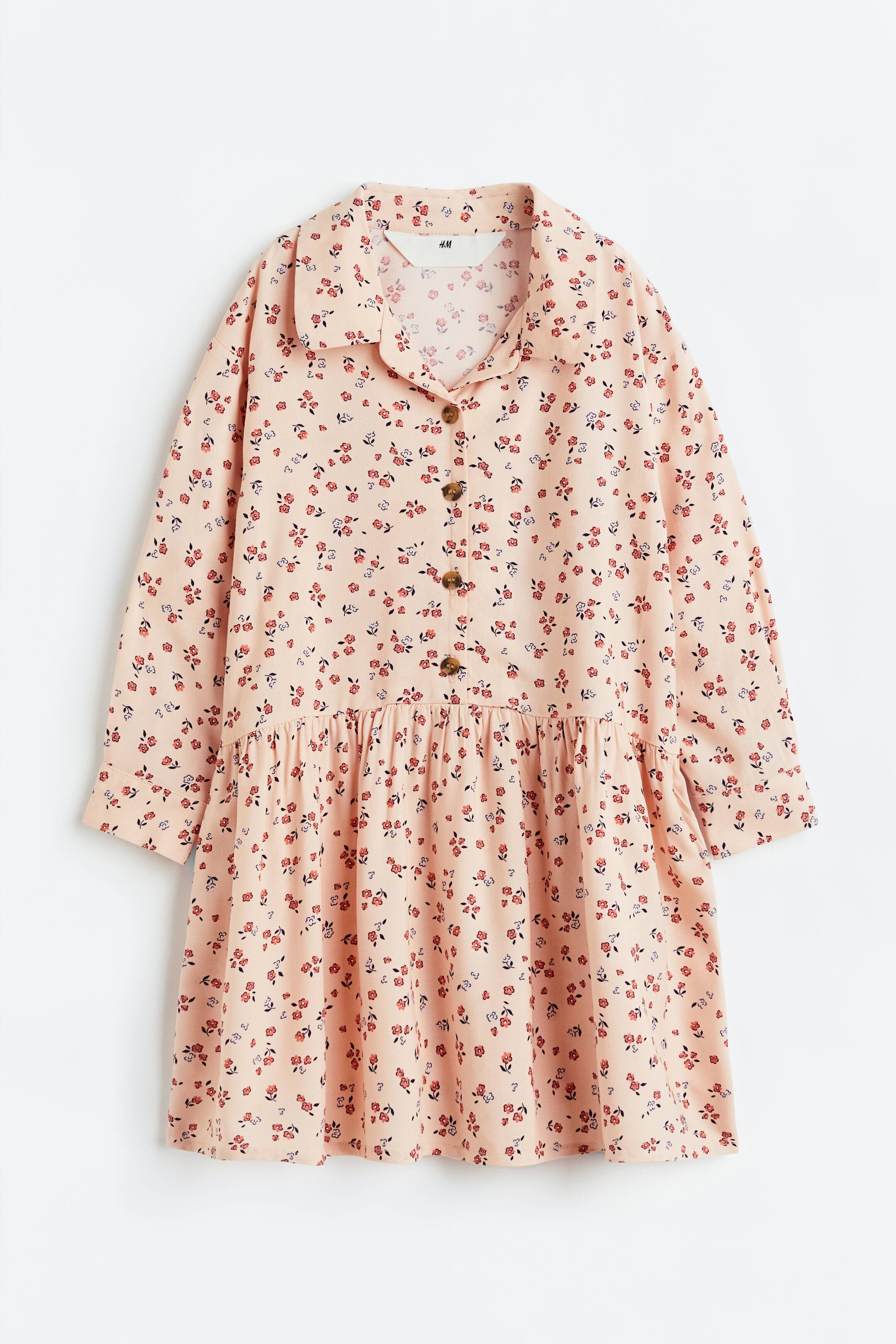 View larger image: Shirt Dress - Light coral/Floral - Kids | H&M AU 1