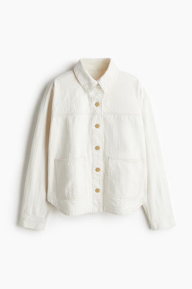 Sobrecamisa de sarga - Blanco - 1