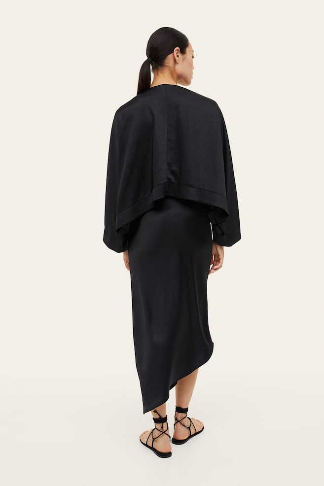 Asymmetric skirt - Black - 5