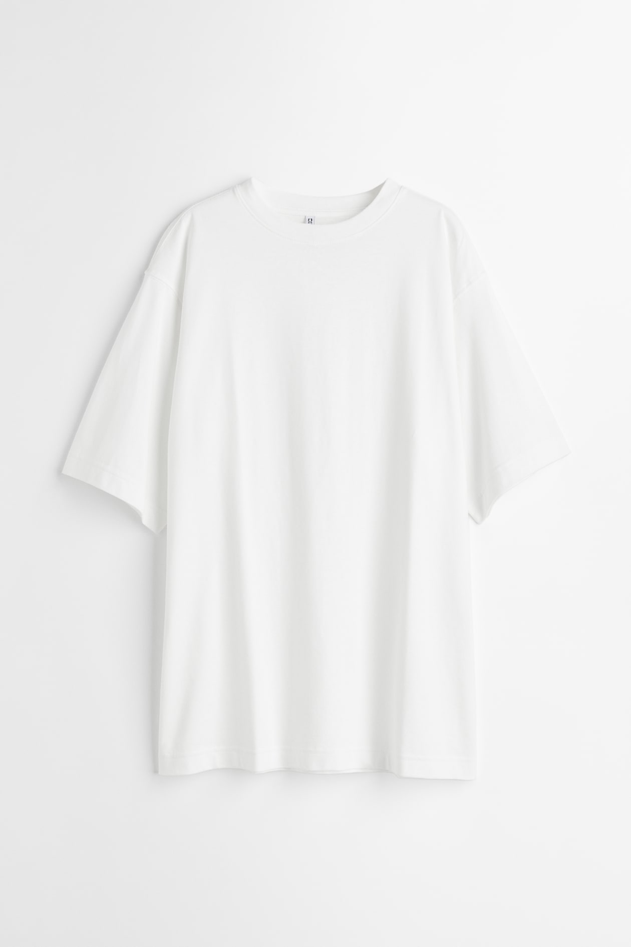 Oversized T-shirt - Round Neck - Short sleeve - White - Ladies | H&M US