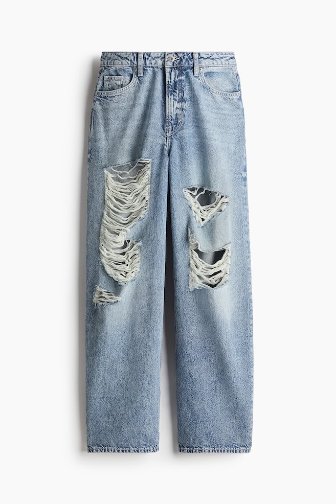 Curvy Fit Baggy High Jeans - Licht denimblauw/Licht denimblauw/Zwart - 1