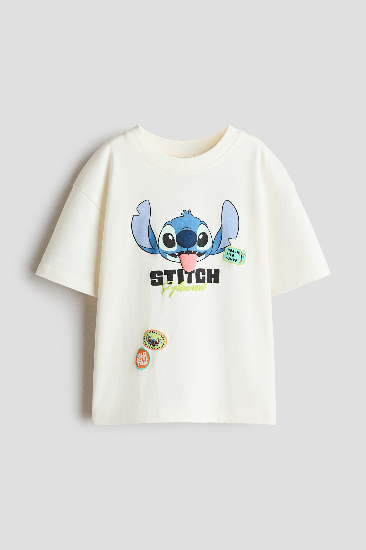 Oversized T-shirt med trykk - Hvit/Lilo & Stitch/Turkis/Snoopy/Rød/Marvel Comics/Hvit/Minecraft/Mørk beige/Jurassic World/Hvit/Minecraft/Hvit/Marvel Comics/Mørk grå/Spider-Man/Lys blå/Pokémon - 1