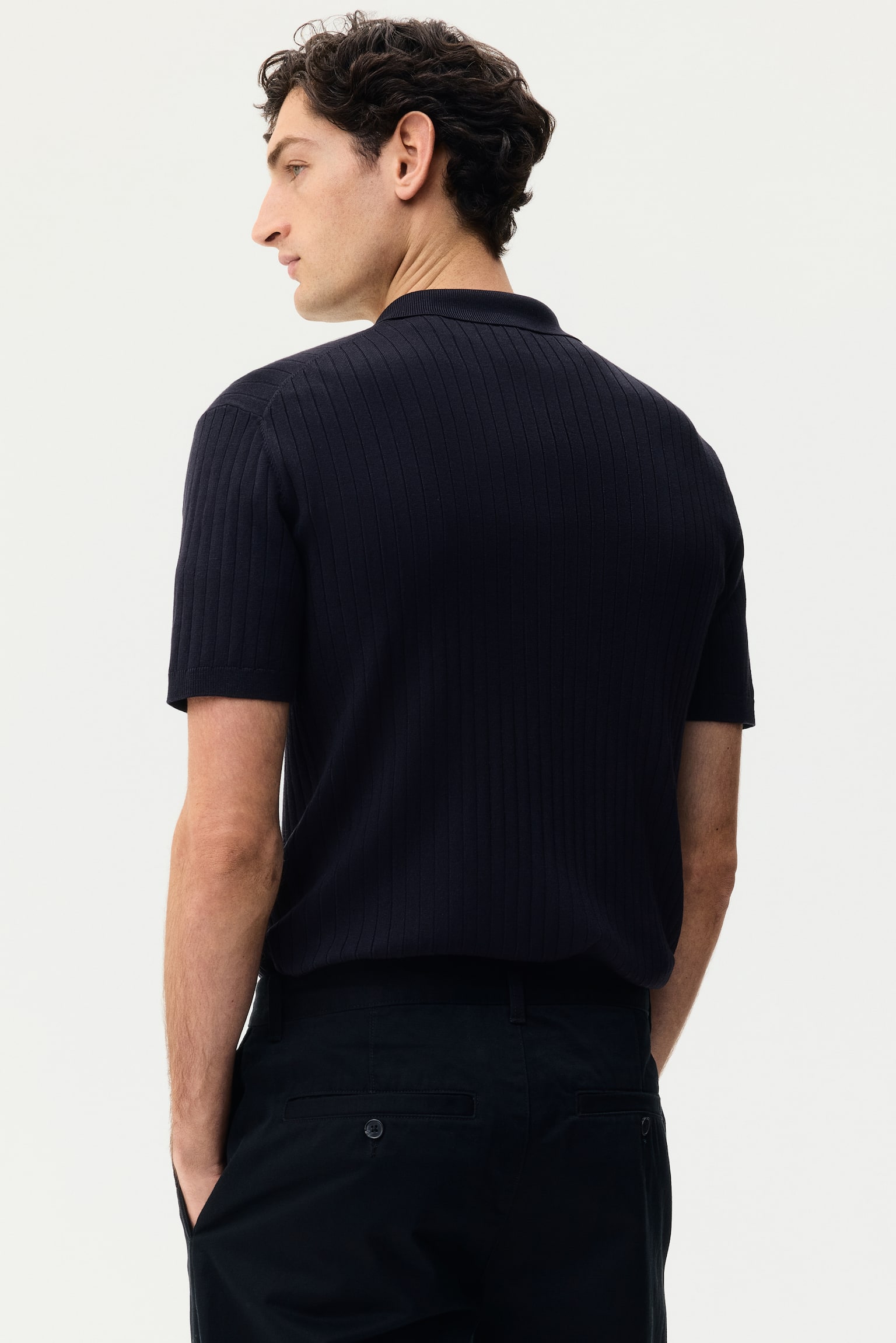 Playera polo Slim Fit - Azul oscuro/Gris/Crema - 3