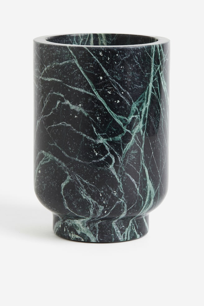 Secchiello portavino in marmo - Verde scuro - 1