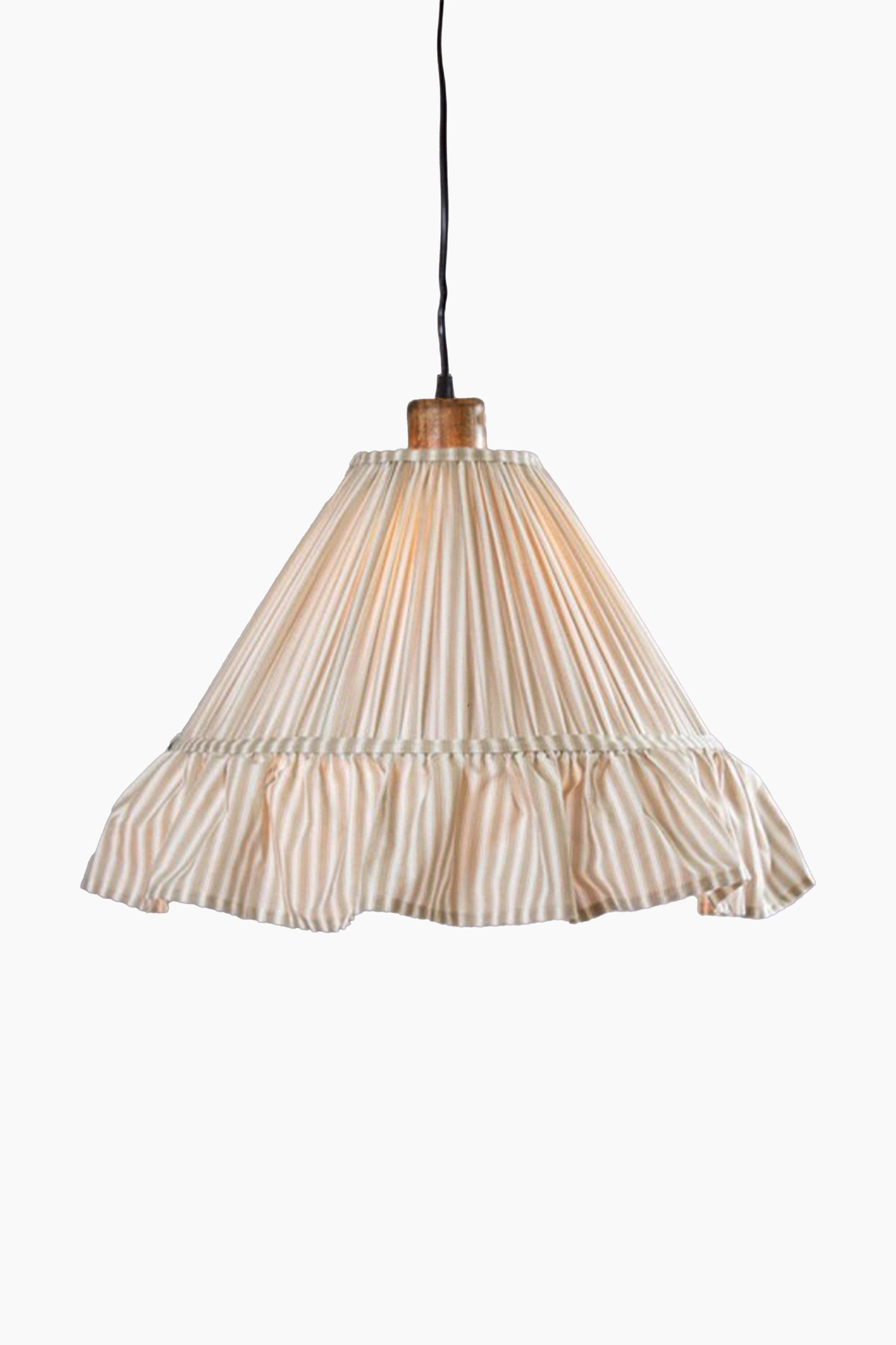 Luminária Pendente Estrid 40cm - Bege/Verde