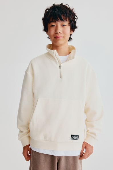 ハーフジップスウェットシャツ