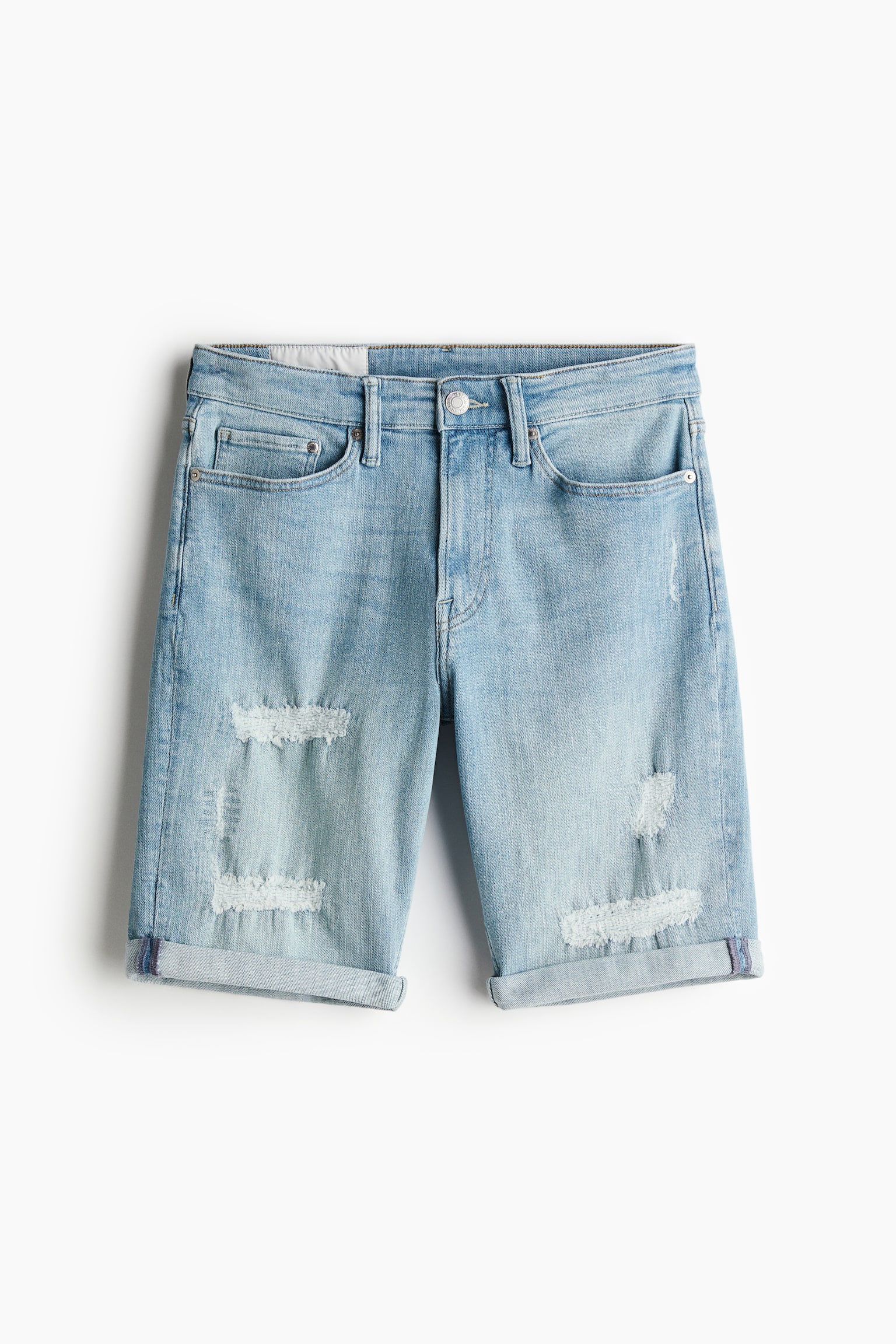 Slim Denim shorts - Light denim blue/Denim black - 2