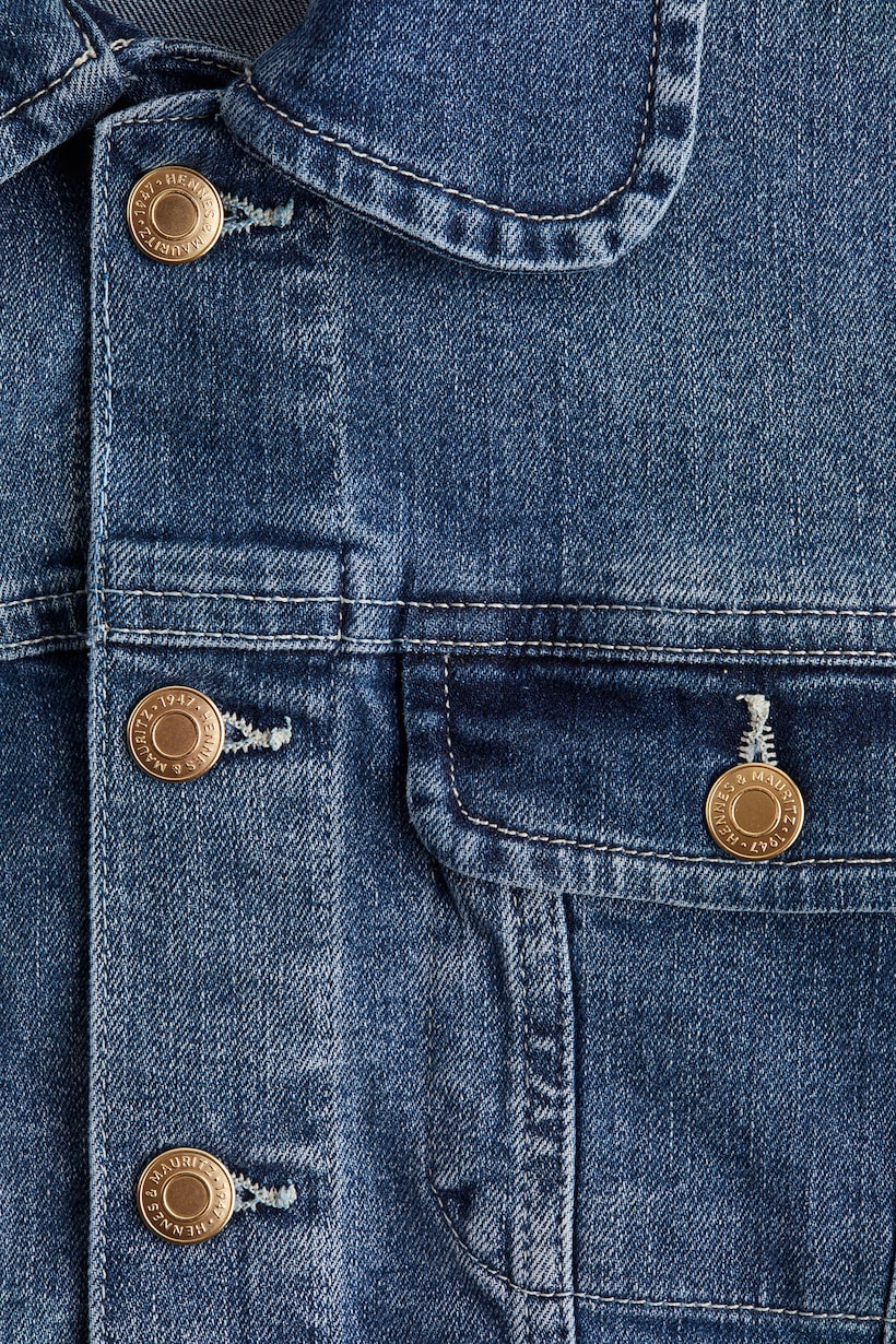 Giacca Di Jeans Boyfriend Per Donna - Giaccone Largo In Denim Cotone, Manica Lunga - Foto 7